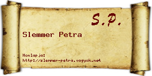 Slemmer Petra névjegykártya